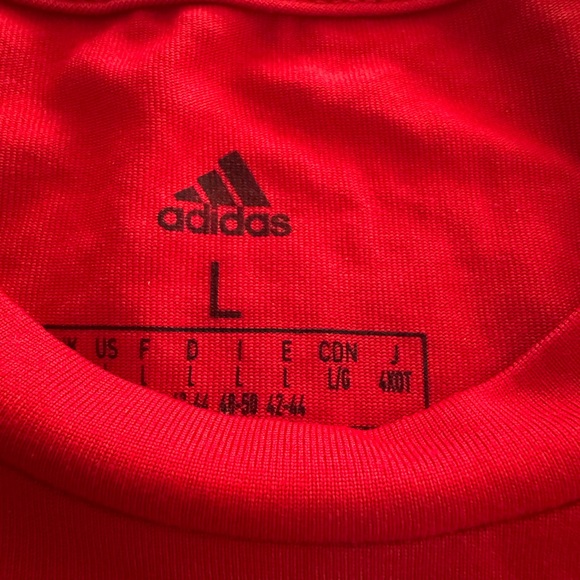 Adidas Red New England Revolution Tee, women's size large - Picture 3 of 4